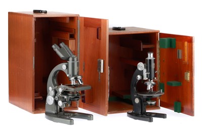 Lot 438 - Large Baker Binocular Microscope and A Polarising Microscope