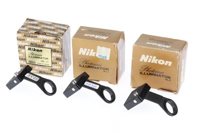 Lot 385 - A Trio of Nikon DL-1 Eyepiece Illuminators