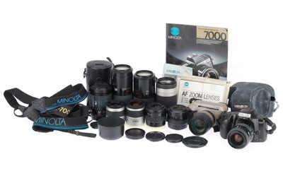 Lot 72 - A Selection of Minolta Lenses and Cameras