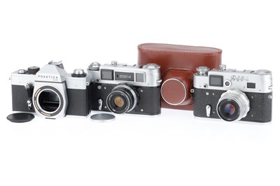 Lot 364 - A Group of FED and Praktica Cameras