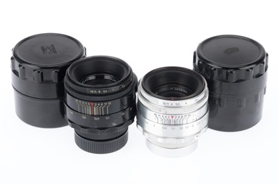 Lot 358 - A Pair of Helios-44 f/2 58mm Camera Lenses