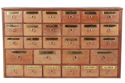 Lot 173 - Apothecary Drug Run, Set of Chemists Shop Drawers