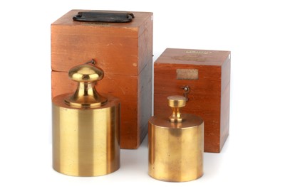 Lot 335 - 3 Brass Cylinder Weights