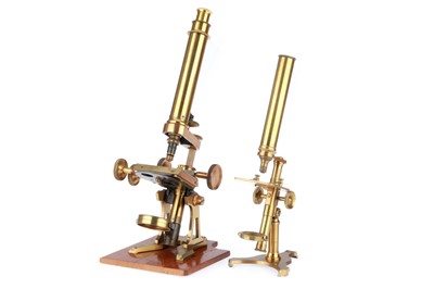 Lot 692 - " Victorian Brass Microscopes