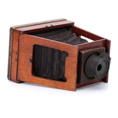 Lot 237 - A J. F. Shew Guinea Xit Quarter Plate Strut Mahogany Camera