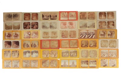 Lot 50 - Large Collection of Early Tissue Stereoviews
