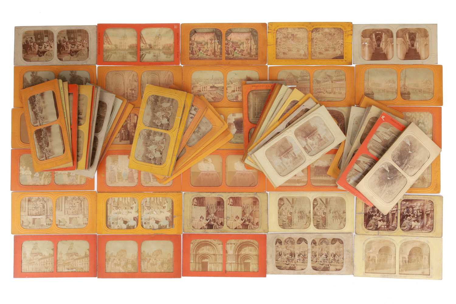 Lot 50 - Large Collection of Early Tissue Stereoviews