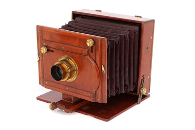 Lot 455 - A W. W. Rouch & Co. Patent Half Plate Mahogany Camera