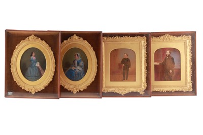 Lot 8 - 4 Painted Photographic Portraits