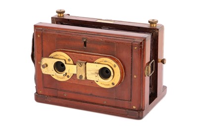 Lot 457 - A J. J. Pyne Stereo Tailboard Mahogany Camera