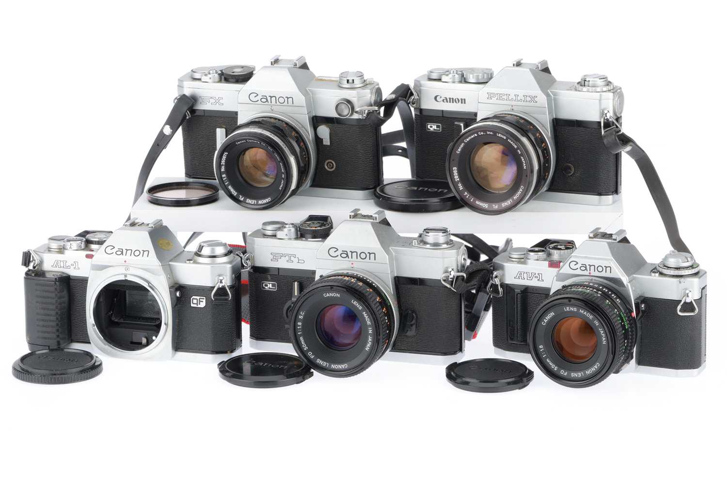 Lot 175 - A Group of Canon SLR Cameras