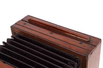 Lot 460 - An Unmarked Wet Plate Mahogany Tailboard Camera
