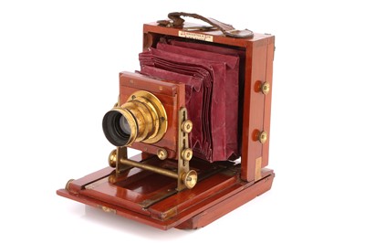 Lot 462 - An Unusual J. Lancaster & Son Instantograph Quarter Plate Mahogany Field Camera