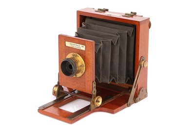 Lot 463 - A J. Lancaster & Sons Le "Merveilleux' Patent Quarter Plate Mahogany Field Camera