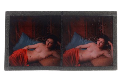 Lot 51 - An Erotic Nude Autochrome Stereoview, 1920's