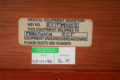 Lot 219 - Electroconvulsive Therapy Machine