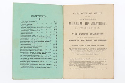 Lot 435 - [Woodhead, Joseph]. Catalogue or Guide to the Liverpool Museum of Anatomy