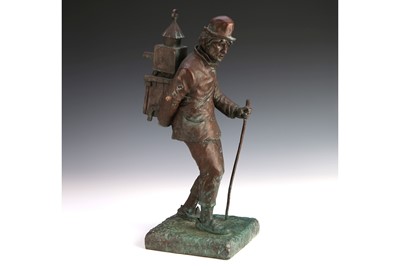 Lot 89 - A Large Bronze Sculpture "The Showman with Magic Lantern"