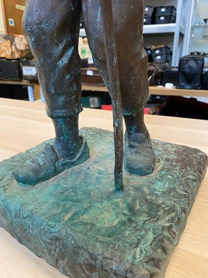 Lot 89 - A Large Bronze Sculpture "The Showman with Magic Lantern"