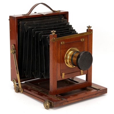 Lot 243 - An A. Franks Prestograph Half Plate Mahogany Field Camera