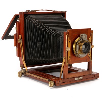 Lot 244 - A Riley Brothers 'The Stanley' Half Plate Mahogany Field Camera