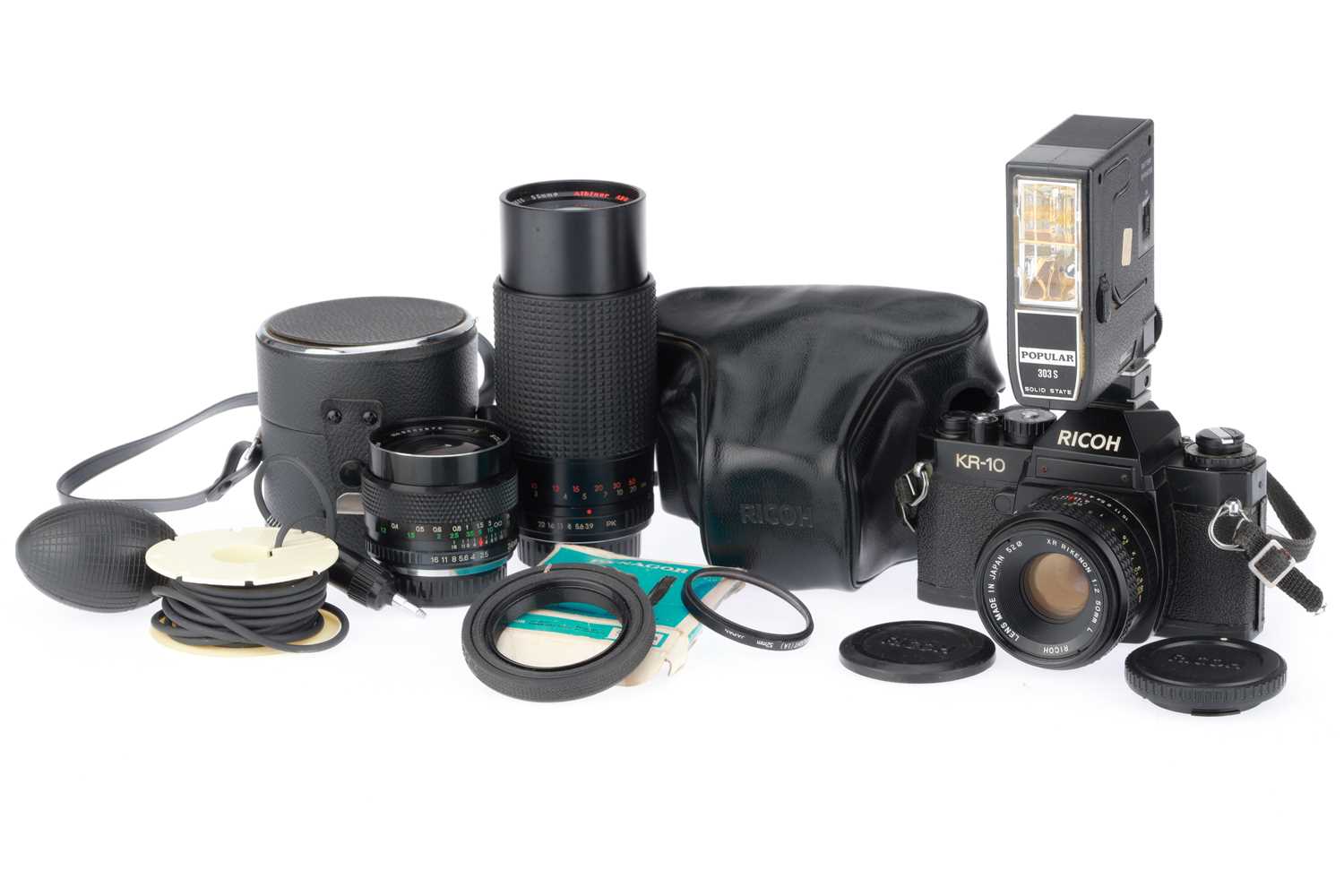 Lot 173 - A Ricoh KR-10 35mm Camera Outfit