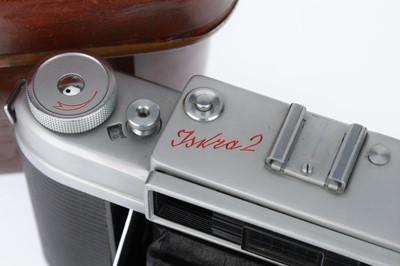 Lot 254 - A KMZ Iskra-2 Rangefinder Medium Format Camera