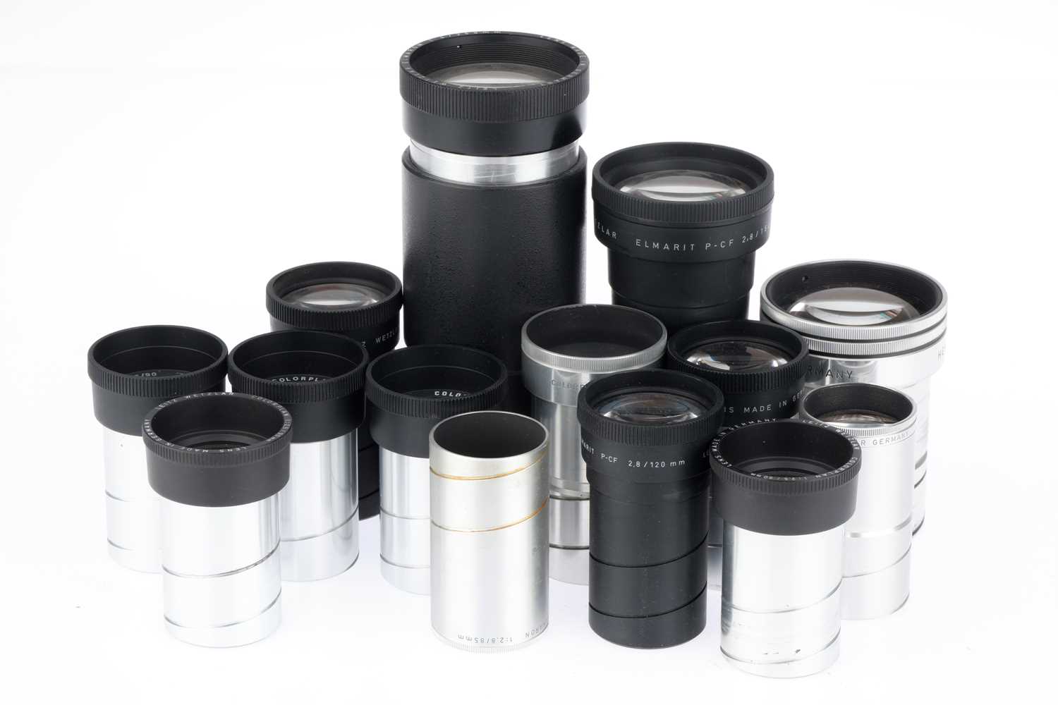 Round Projector Lens Lot 345 - A Selection of Projector Lenses,