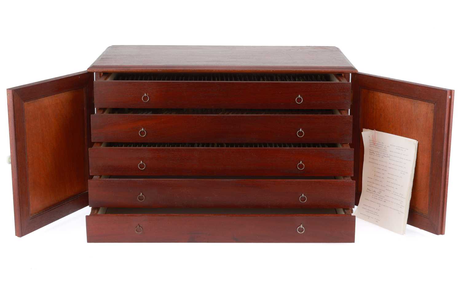 Lot 502 - Entomological Speciment Cabinet Converted To Microscope Slides