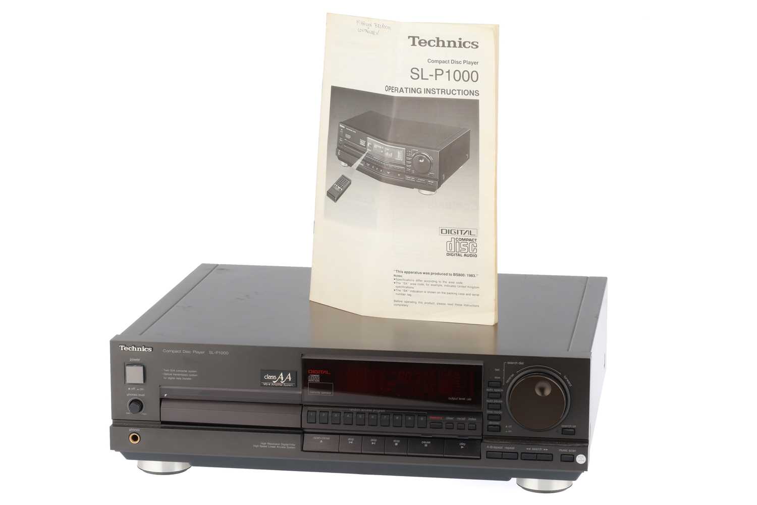 Lot 484 - A Technics SL-P1000 Hi-Fi Compact Disc Player