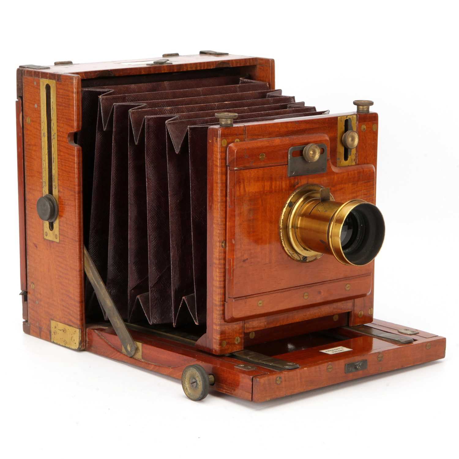 Lot 253 - A Perken, Son & Rayment "Rayment's Patent" Half Plate Mahogany Field Camera