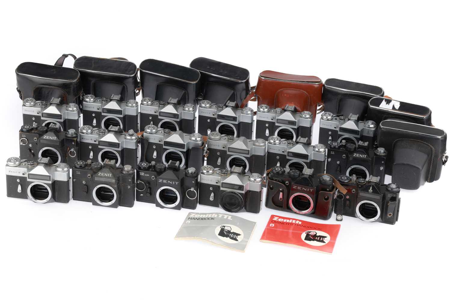 Lot 90 - A Tray of Zenit Cameras,