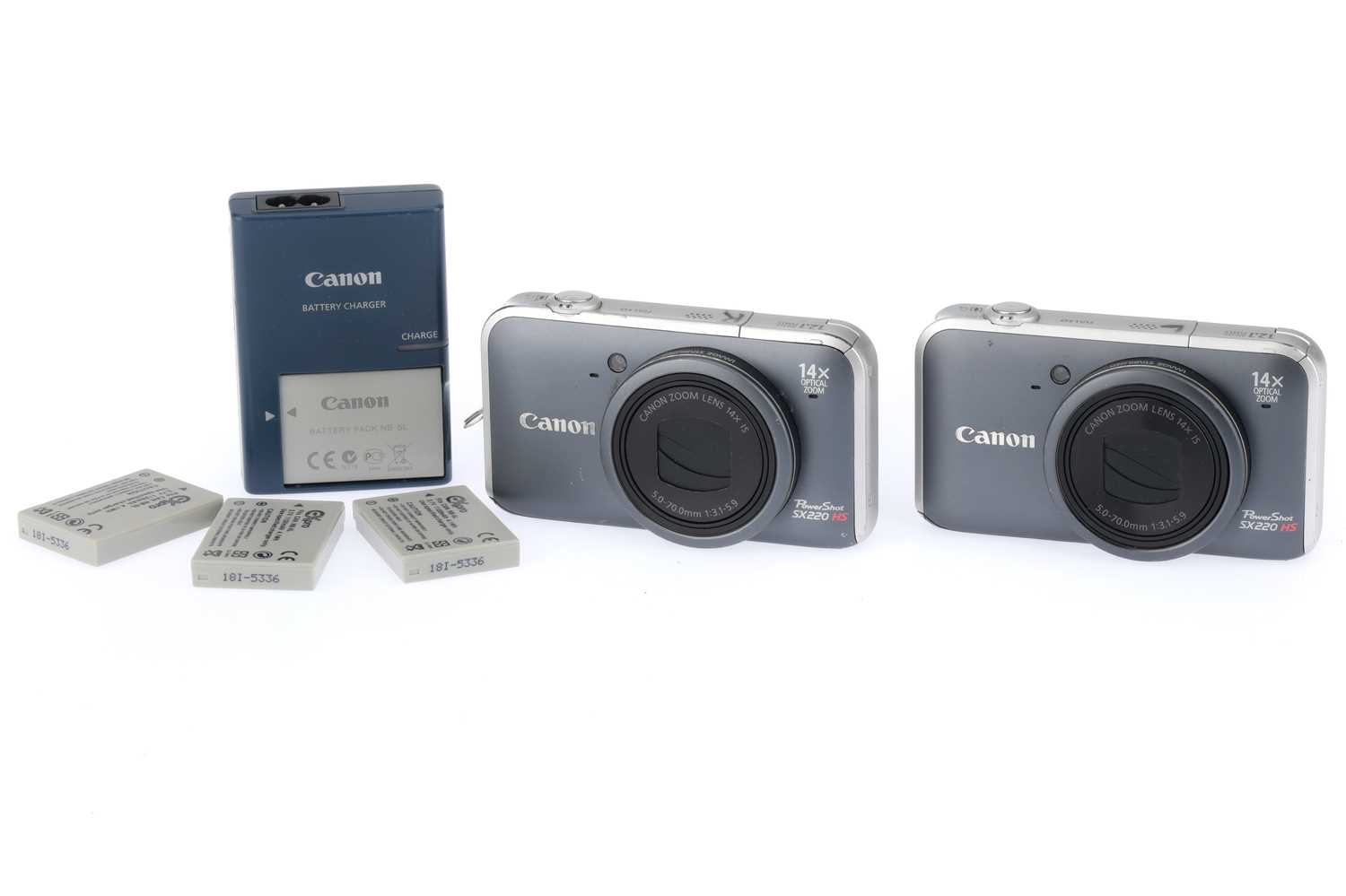 Lot 82 - A Pair of Canon Powershot SX220 Digital Compact Cameras