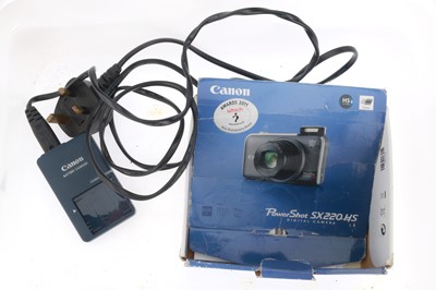 Lot 82 - A Pair of Canon Powershot SX220 Digital Compact Cameras
