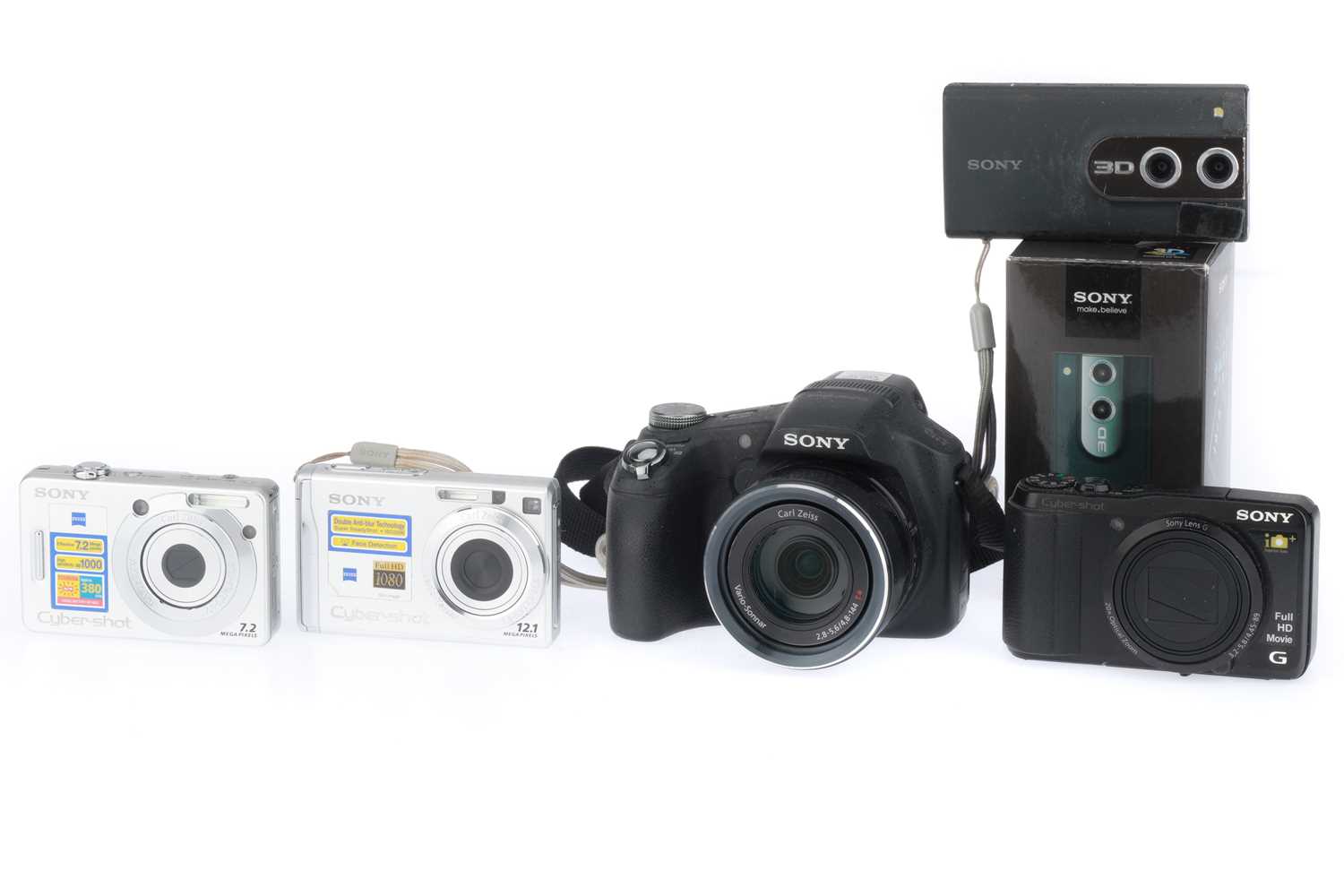 Lot 84 - A Selection of Sony Digital Compact Cameras,