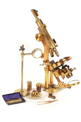 Lot 321 - A Large & Fine English Polarising Microscope, R & J Beck