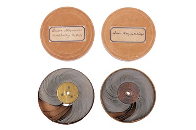 Lot 283 - 2 Kinora Viewer Film Reels - Queen Mary in Carriage & Other, 4298 & 288