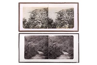 Lot 143 - Collection of 2 Stereo Glass Diaposotives, Moluccas
