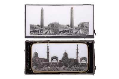 Lot 146 - Collection of 2 Stereo Glass Diaposotives, Egypt