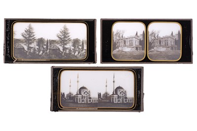 Lot 148 - Collection of 3 Stereo Glass Diaposotives, Turkey