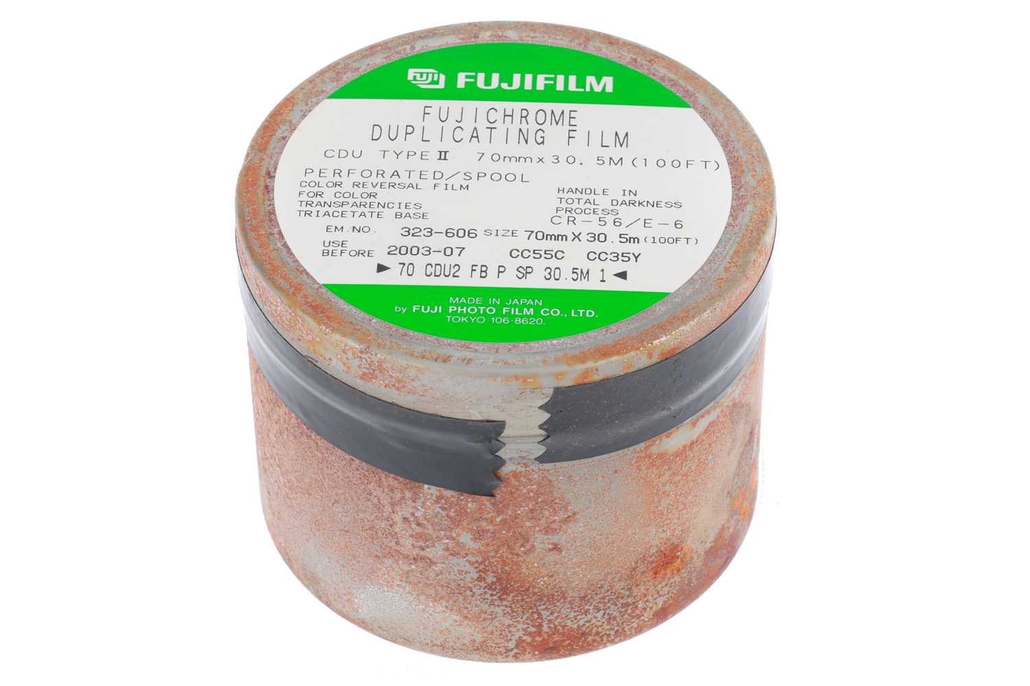 Lot 431 - A Can of Expired Fujifilm 70mm Fujichrome Duplicating Film