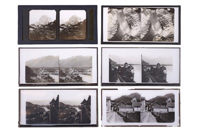 Lot 137 - Collection of 42 Stereo Glass Diaposotives, Switzerland