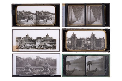 Lot 133 - Collection of 37 Stereo Glass Diaposotives, Italy