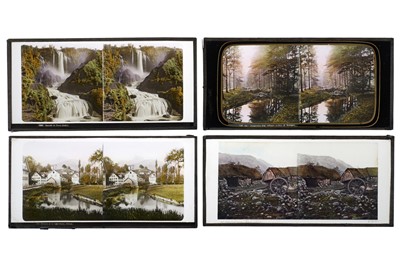 Lot 122 - Glass Stereoviews Hand Tinted Scenes