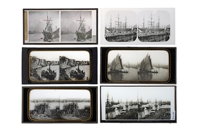 Lot 90 - Glass Stereoviews of Shipping