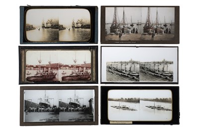 Lot 123 - Glass Stereoviews of Shipping