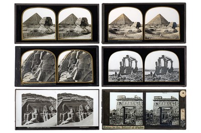 Lot 125 - Frith Glass Stereoviews of Pyramids and Sphinx, Egypt