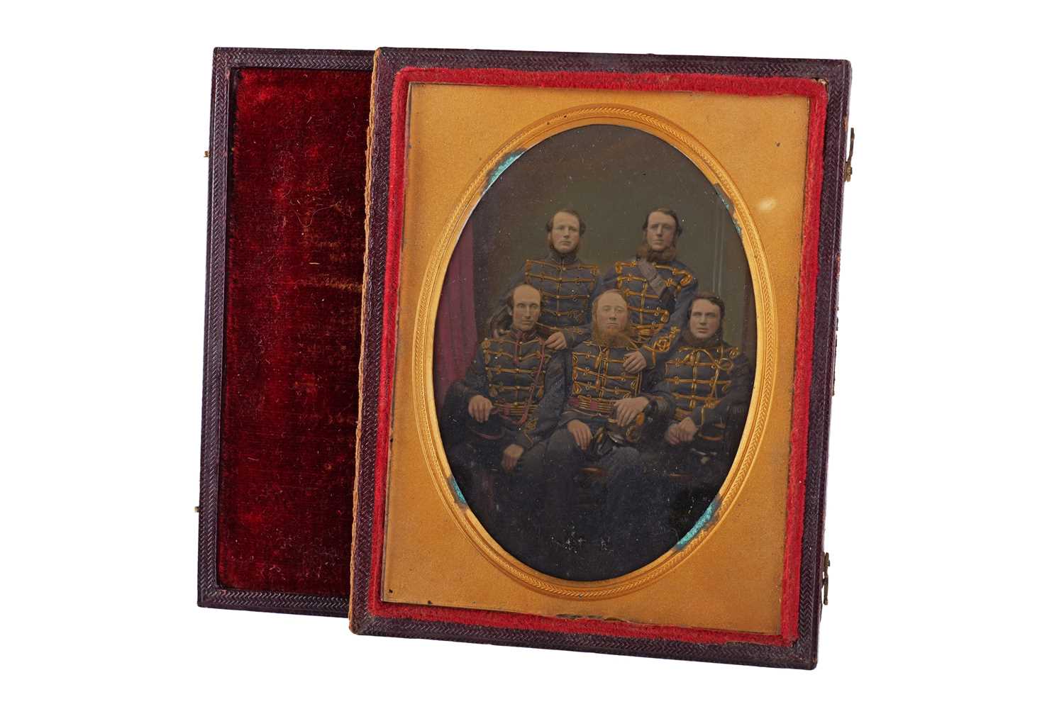 Lot 28 - Overpainted Ambrotype Military Group
