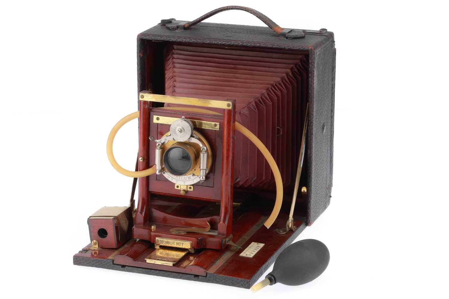 Lot 375 - A Monroe No.7 Half Plate Mahogany Camera