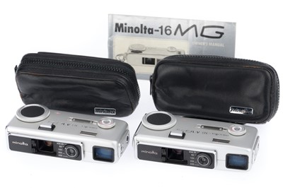 Lot 229 - A Pair of Minolta-16 MG-S Subminiature Cameras